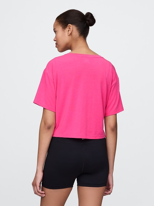 t-shirt court à col en v gapfit breathe