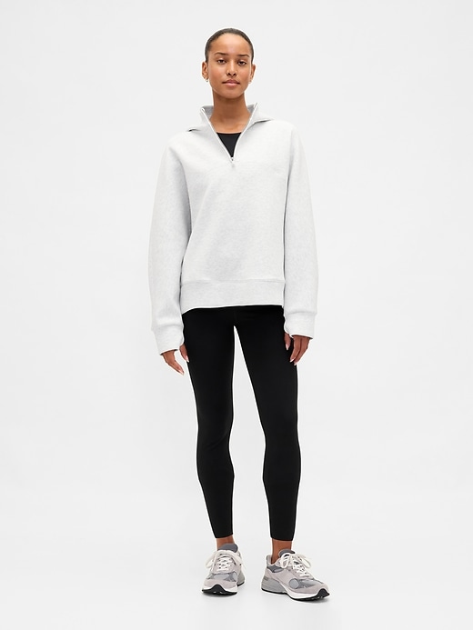 sweat à capuche oversize gapfit à fermeture éclair quart de tour