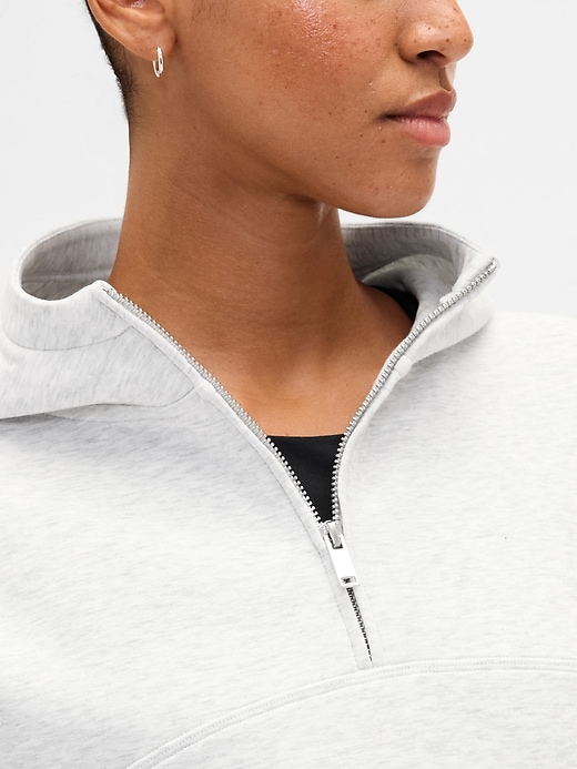 sweat à capuche oversize gapfit à fermeture éclair quart de tour