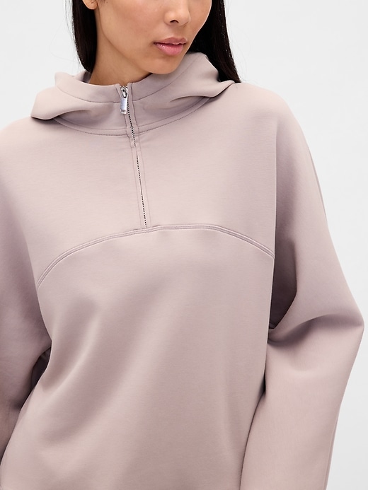 sweat à capuche oversize gapfit à fermeture éclair quart de tour