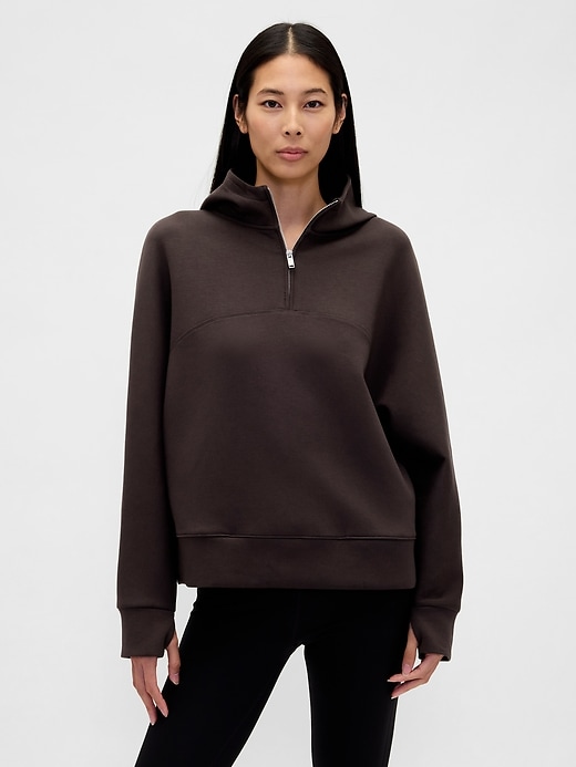 sweat à capuche oversize gapfit à fermeture éclair quart de tour