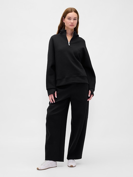 sweat à capuche oversize gapfit à fermeture éclair quart de tour