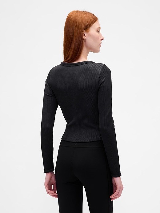 haut court côtelé sans coutures gapfit