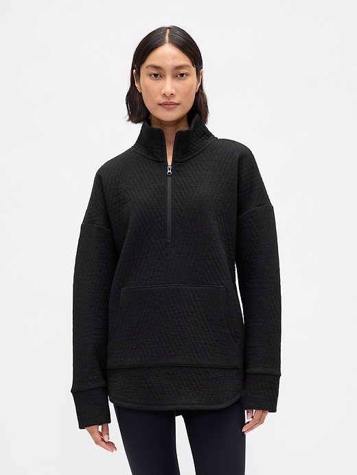 pull gapfit matelassé jacquard à demi-zip
