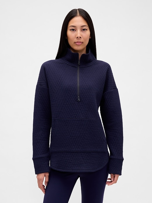 pull gapfit matelassé jacquard à demi-zip