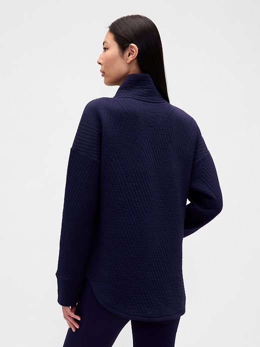 pull gapfit matelassé jacquard à demi-zip
