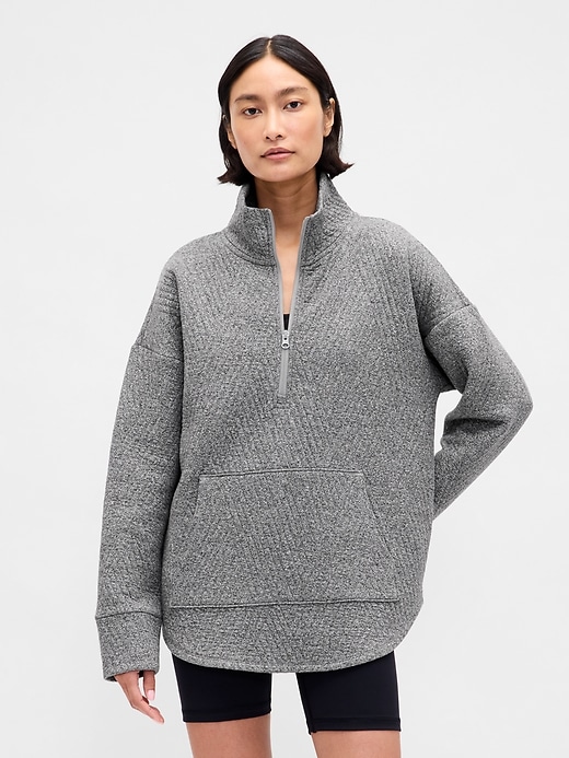 pull gapfit matelassé jacquard à demi-zip