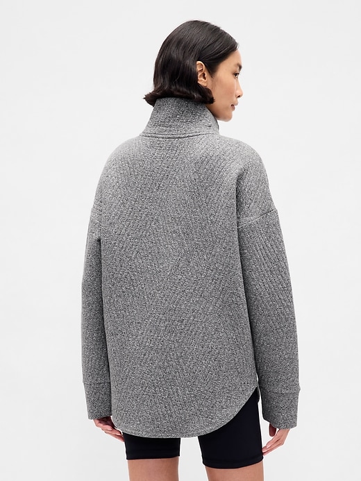 pull gapfit matelassé jacquard à demi-zip