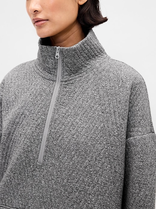 pull gapfit matelassé jacquard à demi-zip