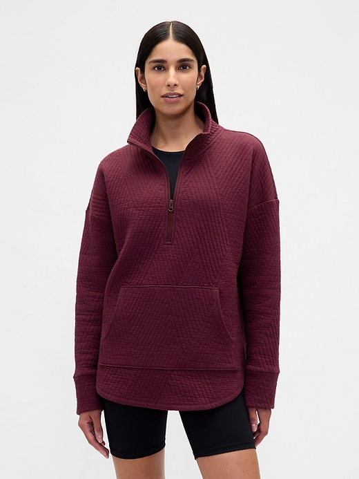 pull gapfit matelassé jacquard à demi-zip