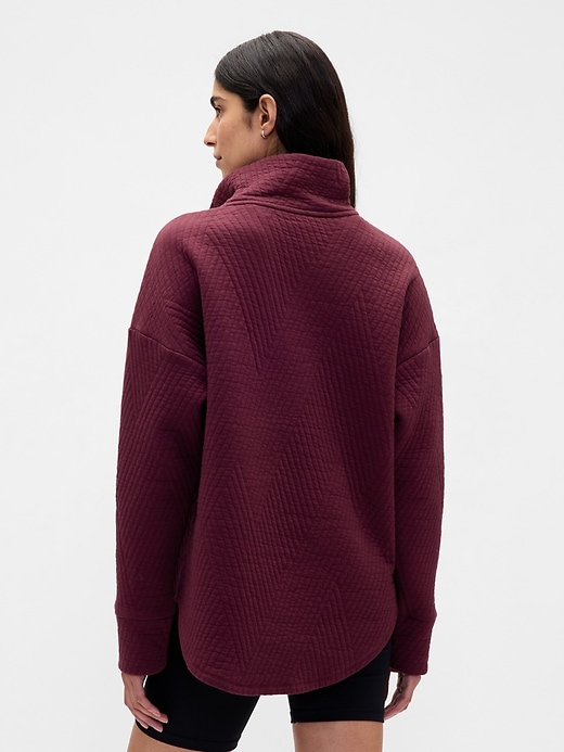 pull gapfit matelassé jacquard à demi-zip