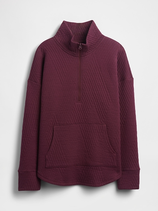pull gapfit matelassé jacquard à demi-zip