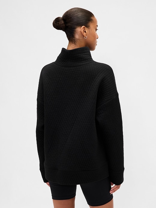 pull gapfit matelassé en maille jacquard à col montant