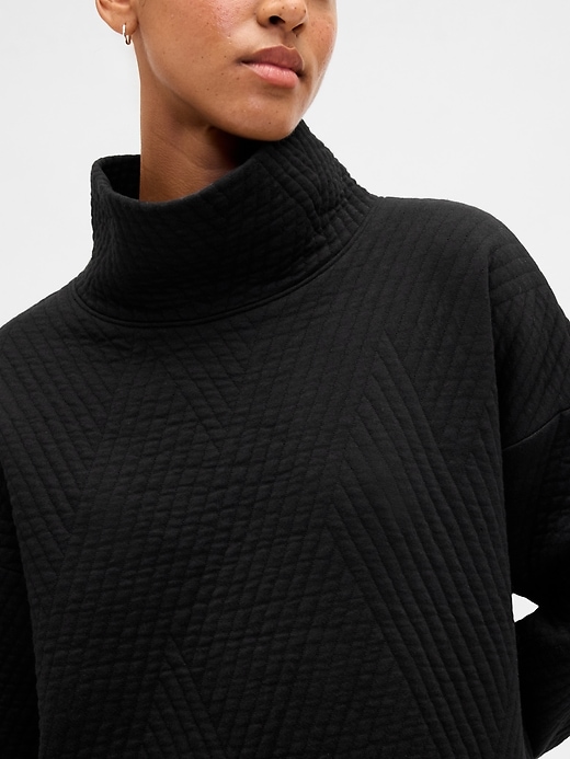 pull gapfit matelassé en maille jacquard à col montant