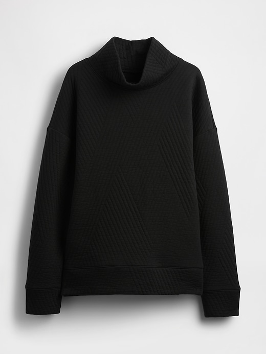pull gapfit matelassé en maille jacquard à col montant