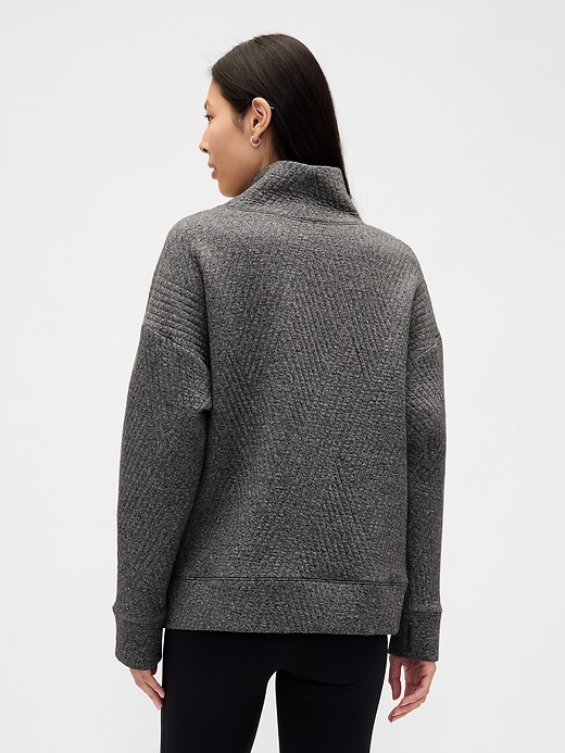 pull gapfit matelassé en maille jacquard à col montant