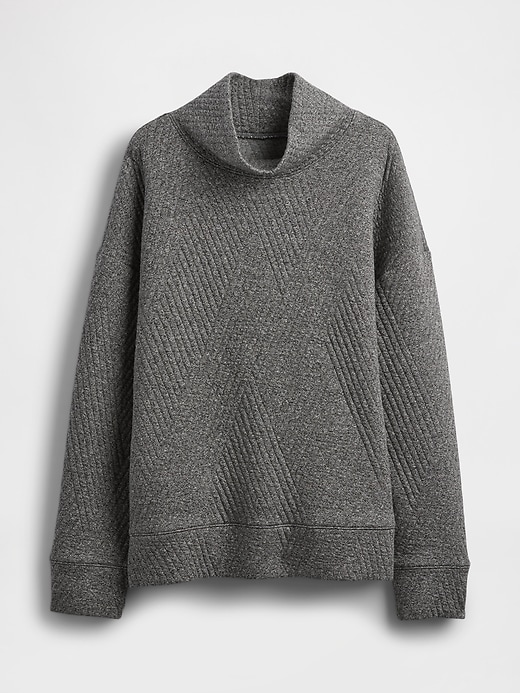 pull gapfit matelassé en maille jacquard à col montant