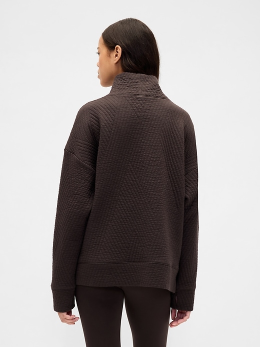 pull gapfit matelassé en maille jacquard à col montant