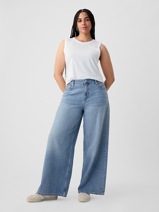 jean baggy ultra-doux taille mi-haute