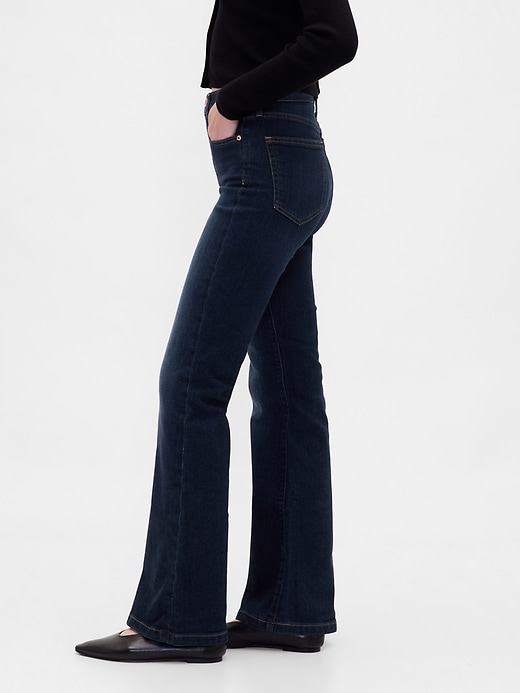 jean évasé taille haute années 70
