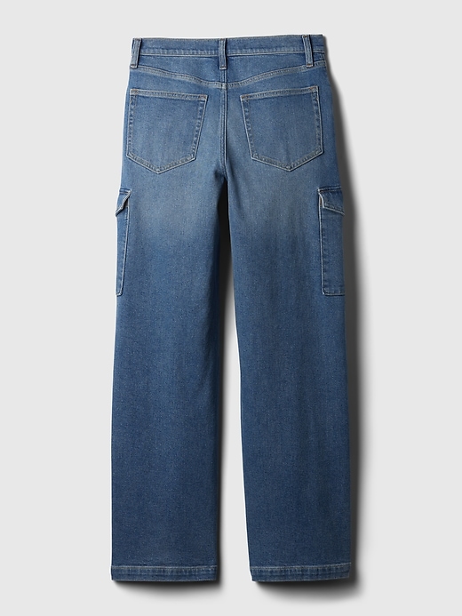 jean cargo taille haute à jambes larges