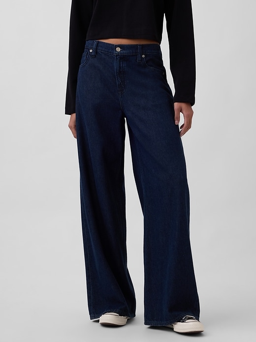 jean baggy ultra-doux taille mi-haute