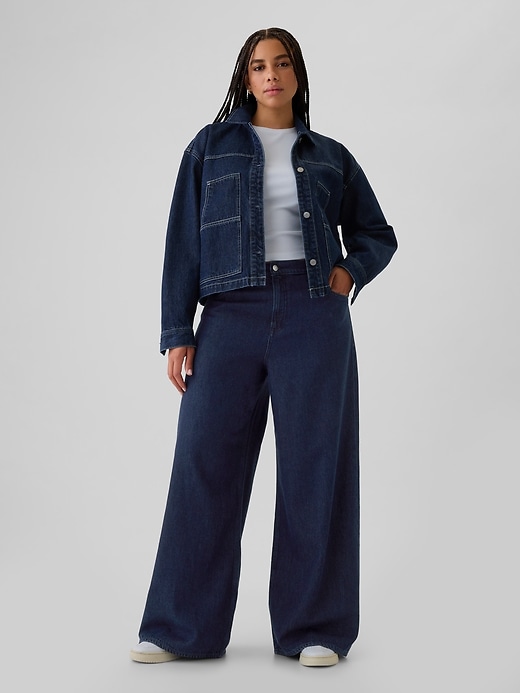 jean baggy ultra-doux taille mi-haute