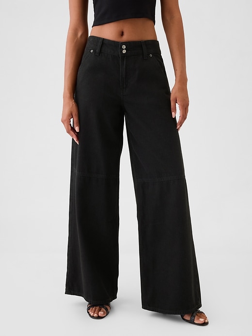 jean baggy ultra-doux taille mi-haute