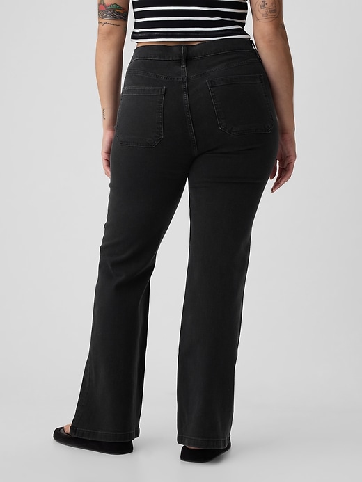 jean évasé taille haute années 70