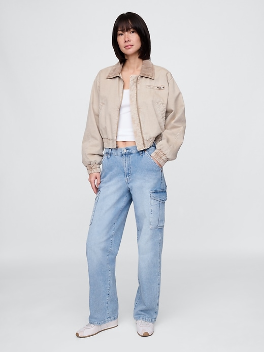 jean cargo ample taille mi-haute années 90