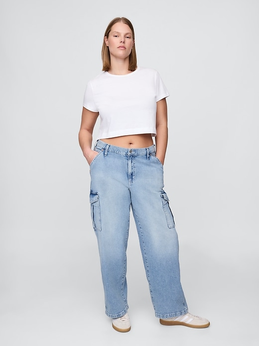 jean cargo ample taille mi-haute années 90