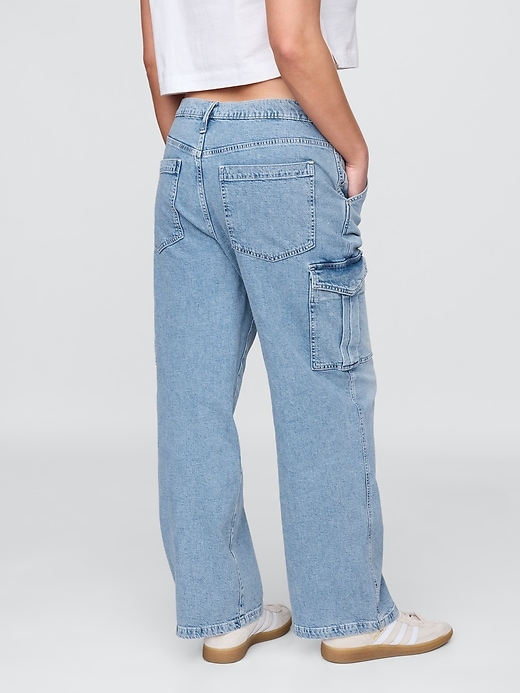 jean cargo ample taille mi-haute années 90