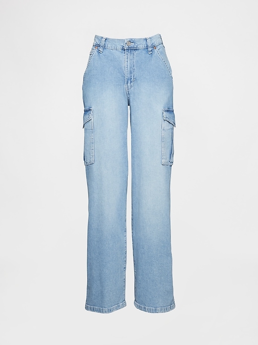 jean cargo ample taille mi-haute années 90