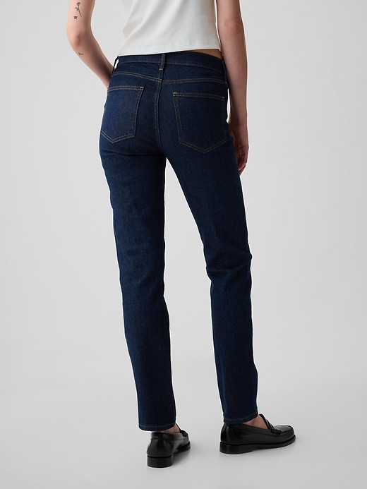 jean slim vintage taille mi-haute