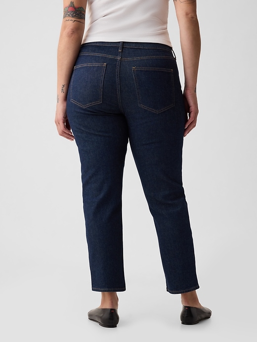 jean slim vintage taille mi-haute