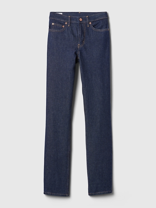 jean slim vintage taille mi-haute