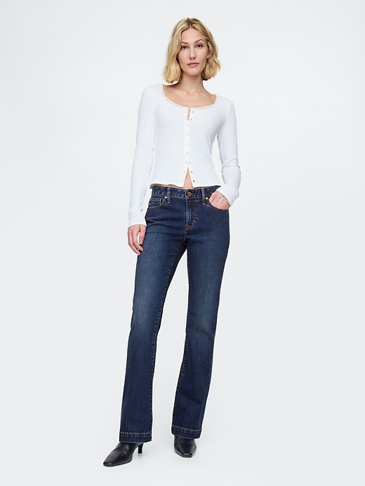 jeans taille basse longs et fins