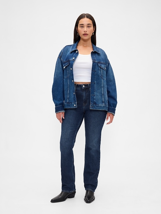 jean slim droit taille haute pour femmes rondes style années 90