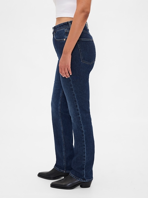 jean slim droit taille haute pour femmes rondes style années 90