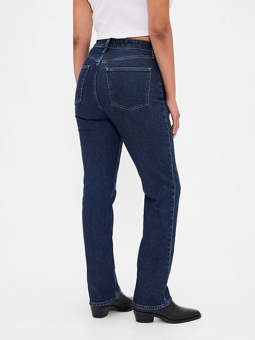 jean slim droit taille haute pour femmes rondes style années 90