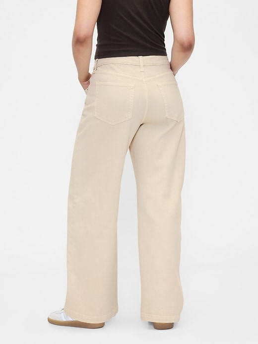 jean taille haute à jambes larges