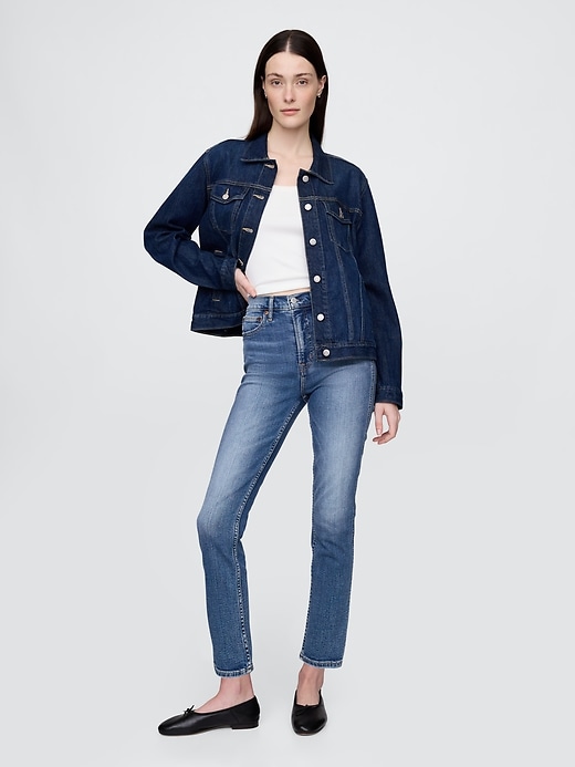 jean slim vintage taille haute