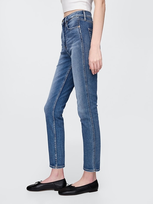 jean slim vintage taille haute
