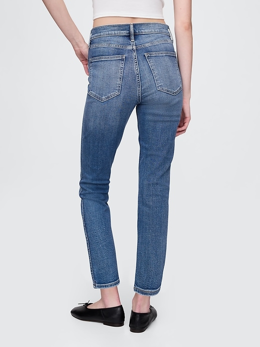 jean slim vintage taille haute