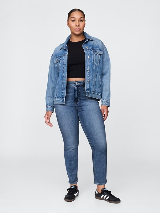 jean slim vintage taille haute