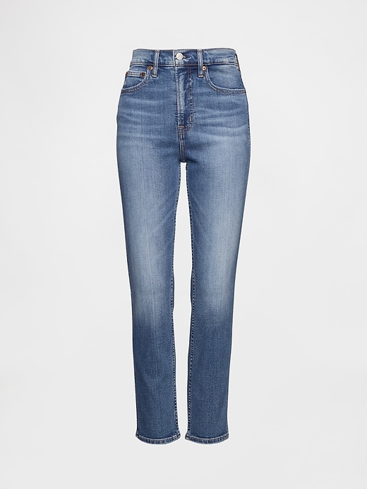 jean slim vintage taille haute