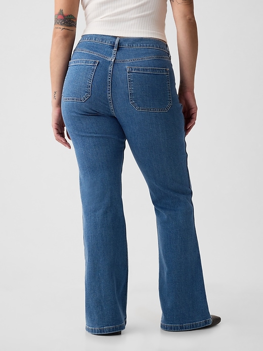 jean évasé taille haute années 70
