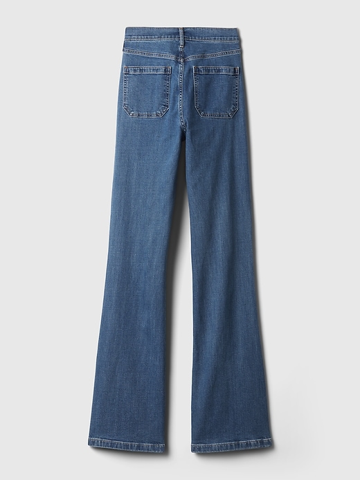 jean évasé taille haute années 70
