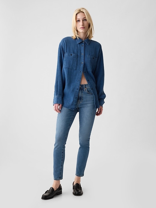 jean skinny taille mi-haute