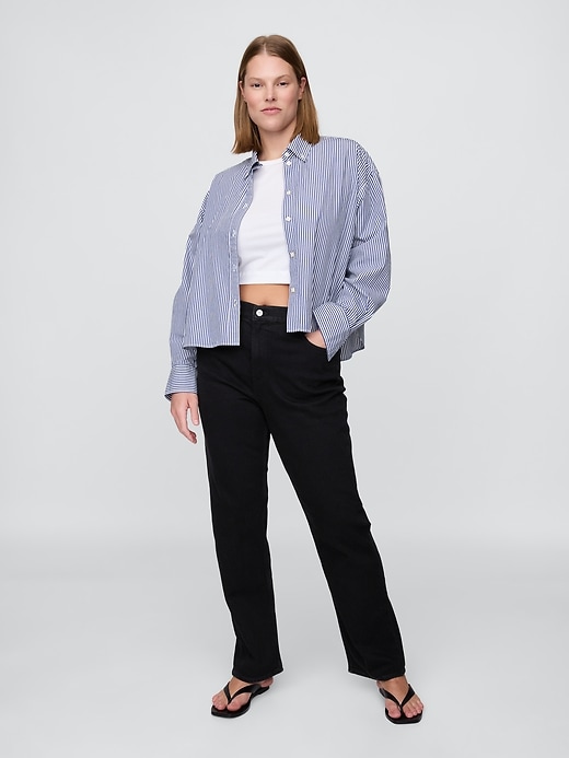 jean slim droit taille haute années 90